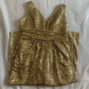 Custom  made gold dress womans